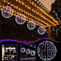 Miniatyrbilde 4 av 5: Julekule med LED-lys, Vanntett Lysende Julekuler for Utendørs Innendørs Fest Hage Tre Hagedekorasjoner