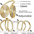 Miniatyrbillede 2 af 5: Tryk Ørering til Keloid, Keloid Øreringe Tryk Clip,-Yvan[HK] Gold