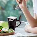 Miniatyrbild 4 av 5: Chokladfondue Mugg 130ml Keramisk Chokladfondue Kaffekopp med Gafflar Smältmuggar för Choklad Ost Smör Lätt att Rengöra Mångsidig M[YJD] White