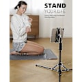 Miniatyrbillede 3 af 5: iPad Tripod Stativ, Tablet Gulvstand 65\" iPad Holder Montering Med Justerbar Højde Kompatibel Live Stream/Se, Kompatibel iPad Pro 12.9/11, Air M