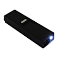 Miniatyrbillede 2 af 2: Vindtæt Belysningsfunktion Elektronisk USB-opladning Selvbeskyttelse Miniature Lommelygte[YJD] Black