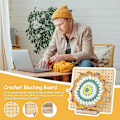 Miniatyrbild 3 av 5: Blockningsbräda, Blockningsbrädor för Virkning, Kvadratiska Blockningsbrädor för Stickning och Virkningsprojekt Handgjord Stickning med Träbas [kk] 14*14 holes