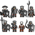 Miniatyrbillede 1 af 4: 8 stk./sæt Ringenes Herre Serie Minifigurer Byggeklodser Kit, Kriger Mini Actionfigurer Legetøj Fans Gave til 6 År + Børn Drenge Piger kk