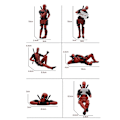 Miniatyrbild 2 av 3: 3-pack X-Men Deadpool Actionfigurer Leksaker Modellprydnader Staty För Hem Bil Skrivbordsdekorationer (YJD) A 3Pcs