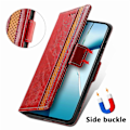 Pikkukuva 4 / 5: Xiaomi Redmi Note 14 5G Kotelo Jalustalla Lompakko Yhdistetty PU Nahkakansi [HK] Red