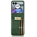 Pikkukuva 5 / 5: Motorola Razr 50 5G Lompakkokotelo Iskunkestävä Nahkainen Puhelinkuori [HK] Multicolor Style C