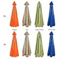 Miniatyrbillede 2 af 5: Udskiftningsstof til haveparasol baldakinovertræk til 3m 6/8 arm terrasse solparasol [YJD] Agate Green 300cm*6k