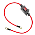 Miniatyrbild 1 av 5: DC12V Inline Strömbrytare DC12-24V DPST Dubbelsidig Kabeldragning Strömbrytare 25A IP67 med På/Av Snabbkopplingsbrytare [YJD] RedBlack