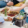 Miniatyrbild 6 av 6: 15L Termisk Matväska, Lunchväska, Arbetslunchväska, Liten Bärbar Kylare för Camping, Strand, Kontor, Skola, Grå