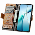 Pikkukuva 2 / 5: Xiaomi Redmi Note 14 5G Kotelo Jalustalla Lompakko Yhdistetty PU Nahkakansi [HK] Light Brown