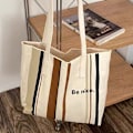 Miniatyrbillede 1 af 5: Simpel Enkelt Skulder Canvas Taske Koreansk Udgave Fritid Kunst Studerende Shopping Taske Pendler Computer Håndtaske(YJD) black
