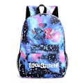 Miniatyrbild 2 av 5: Disney Lilo & Stitch Cartoon Ryggsäck för Skolan, Lätt Vattentät Ryggsäck Casual Dagryggsäck för Mellanstadiet Tonårspojkar Flickor [kk] Galaxy Blue