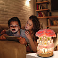 Miniatyrbillede 5 af 5: 1 stk Genopladelig Rose Krystal Bordlampe - Ledningsfri LED Blomsterlampe til Soveværelse Stue Dekoration - 3 Farver Dæmpbar, Romantisk, Bærbar, E  (YJD) pink