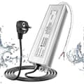 Miniatyrbild 1 av 4: LED-transformator 12V 60W, Utomhus vattentät transformator med stickpropp, LED-strömförsörjningsdrivrutin 230V till DC12 Volt-adapter, EU[YJD] Silver