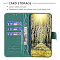 Miniatyrbild 2 av 5: För Samsung Galaxy A05s 4g Fodral Präglat Plånboksställ Läder Telefonskal [HK] Green