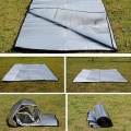 Miniatyrbilde 2 av 5: Aluminium Isoleringsmatte Skummatte Sovematte For Camping Isolasjonsmatte Foldbar Telttmatte Gulvmatte Termisk (YJD) 2MX2M