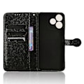 Pikkukuva 4 / 5: ZTE Blade V50 Smart/Blade V50 Design 4G Nahkakotelo Pistekuvioitu Käännettävä Puhelinkotelo -[HK] Black ZTE Blade V50 Smart
