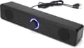 USB Desktop Højttaler - Lang Format Sort - Ingen Bluetooth - Stereolyd - Computer Kompatibel - Ét Stykke[YJD]