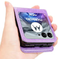 Pikkukuva 4 / 5: Motorola Razr 50 5G Lompakkokotelo Iskunkestävä Nahkainen Puhelinkuori [HK] Multicolor Style A
