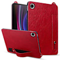 Miniatyrbillede 1 af 5: Til Samsung Galaxy Tab A9 X110 X115 Etui Håndrem Støtteben Læder Tablet Cover - Grå[HK] Multicolor Red