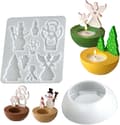 Julgransängelform, silikonform, DIY snögubbe ljushållare (JYD)