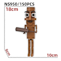 Miniatyrbillede 2 af 3: Brainrot AI Tung Tung Tung Sahur Byggeklodser Tralalero Tralala Action Legetøjsfigurer[YJD] B