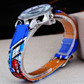 Miniatyrbild 3 av 5: Barn Pojkar Spiderman Quartz Klocka Tecknad Konstläder Armbandsur Gåva[HK] Blue