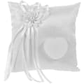 Vigselringsbärarkudde Romantisk Vit Fyrkantig Ringhållare[YJD] White 20X20CM