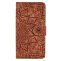 Miniatyrbild 2 av 5: Plånboksfodral för Samsung Galaxy S20 FE Premium PU Läder Flip Cover Mandala[HK] Brown