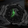 Miniatyrbillede 2 af 2: \"Poedagar Mode Herre Quartz Armbåndsur Vandtæt Lysende Datovisning Display Ure\"[HK] Black