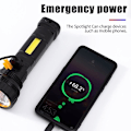 Miniatyrbilde 3 av 5: USB-oppladbart solcelledesign med vanntett COB-sidelys, nødbatteri for innendørs og utendørs bruk