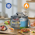 Miniatyrbild 2 av 6: 15L Termisk Matväska, Lunchväska, Arbetslunchväska, Liten Bärbar Kylare för Camping, Strand, Kontor, Skola, Grå