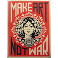 Miniatyrbillede 2 af 2: Make Art Not War Kunst Plakat Print Biblioteksbilleder 18x24in[YJD]
