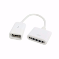 Miniatyrbilde 3 av 4: 10cm Docking 30 Pin Hunn Til Usb 2.0 Hunn Data Ladekabel Kort Kabel Dock 30p Svart &[HK] White 15CM