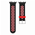 Miniatyrbilde 3 av 3: For Huawei Watch D2 Silikon Klokkereim Justerbar Pustende Erstatningsreim[HK] Black   Red