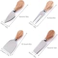 Miniatyrbillede 2 af 4: Oste kniv - ZGEER - 4 dele - Rustfrit stål - Træhåndtag - Rustbestandig (YJD)
