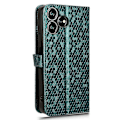 Miniatyrbilde 5 av 5: For ZTE Blade V50 Smart/Blade V50 Design 4G Lærveske Dot Imprinted Flip Telefon Deksel -[HK] Green ZTE Blade V50 Smart