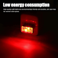 Miniatyrbillede 5 af 5: 4 stk USB LED Bil Interiør Atmosfærisk Lampe, Bærbar Mini LED Natlys, Plug-in USB Interface Bagagerums Ambientebelysningssæt (rød)