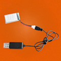 Miniatyrbillede 2 af 5: 3.7V 500mA Lipo Batteri USB Oplader Kabel til RC Quadcopter FPV Drone Dele XH2.54 Stik[HK]
