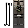 Miniatyrbilde 1 av 4: Juledekorasjonskroker for dør, 2 metallkroker for inngangsdøren, julekranskroker over dør 25*380MM
