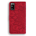 Miniatyrbillede 3 af 5: Wallet Case til Samsung Galaxy S20 FE Premium PU Læder Flip Cover Mandala[HK] Red