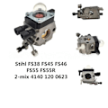 Pikkukuva 1 / 4: Kaasutin Stihl FS38 FS45 FS46 FS55 2-mix 4140 120 0623