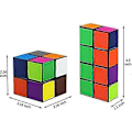 Pikkukuva 2 / 5: Magic Star Cube, SHONCO 2 in 1 Combo Infinity Cube -lelu, muuntava geometrinen palapeli 3D-koottava Fidget-stressin ja ahdistuksen lievitys Magic Puzzle Cu[YJD]