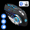 Miniatyrbillede 2 af 5: Genopladelig Trådløs Mus Gaming Computer Støjsvag Bluetooth Mus USB Mekanisk E-Sports Baggrundslys PC Gamer Mus Til Computer(YJD) WHITE