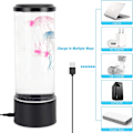 Miniatyrbillede 3 af 5: Medusa Lampe, Medusa Lava Lampe Akvarium Medusa Lampe LED Lys 7 Farver med USB til Børneværelse Julegave Fødselsdagsgave_v (YJD)