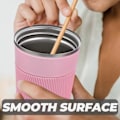 Miniatyrbild 2 av 3: Kreativ Vattenkopp Multifunktionell Kaffekopp Isolerad Vakuumkopp Utomhus Vattenkopp (380ml)[YJD] Pink 15X9CM