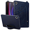 Miniatyrbillede 1 af 5: Til Samsung Galaxy Tab A9 X110 X115 Etui Håndrem Støtteben Læder Tablet Cover - Grå[HK] Multicolor Blue