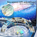 Miniatyrbilde 4 av 5: Aula S80 Trådløs Spillmus Transparent Ergonomisk Datamus 7200 Makro Programmering Esports Mic