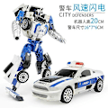 Miniatyrbillede 2 af 5: Dreng Legering Transformation Voltron Speedbåd Transformation Legetøjsbil Robot Model[YJD] police car