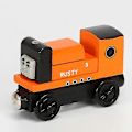 Pikkukuva 1 / 4: Thomas ja ystävät puiset junaradat lelu Spencer Handel Bertie Molley junamallilelut lapsille, opettavaiset lelut [YJD] rusty